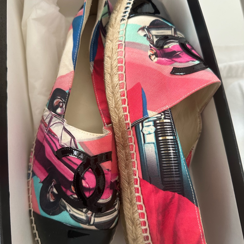 Chanel Cuba Print Espadrilles